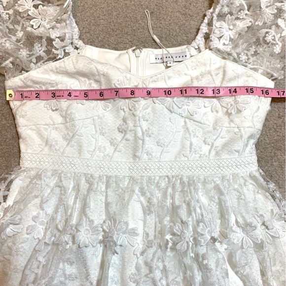 NWOT Endless Rose Crochet Lace Bustier Mini Dress Women’s White Small - Picture 7 of 9